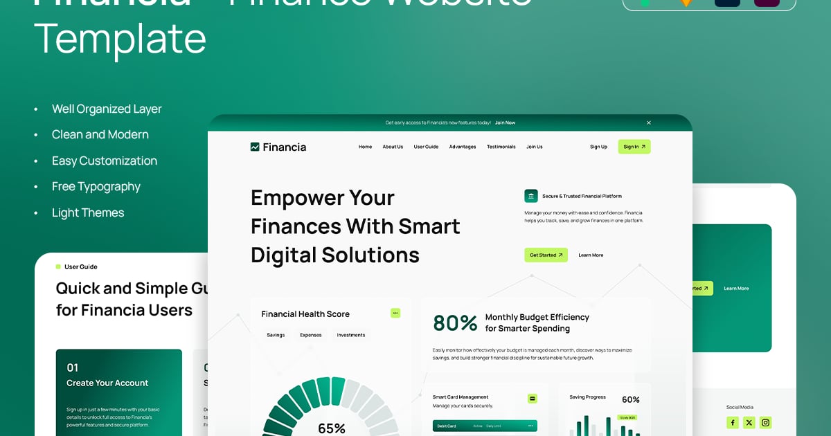 Financia – 金融网站模板