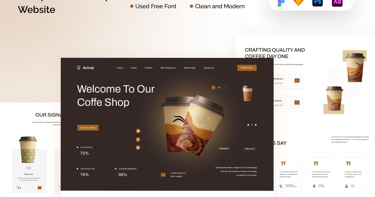 Accup – 咖啡店网站