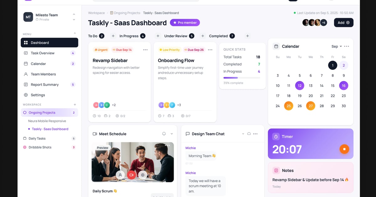Taskly – SaaS 控制面板