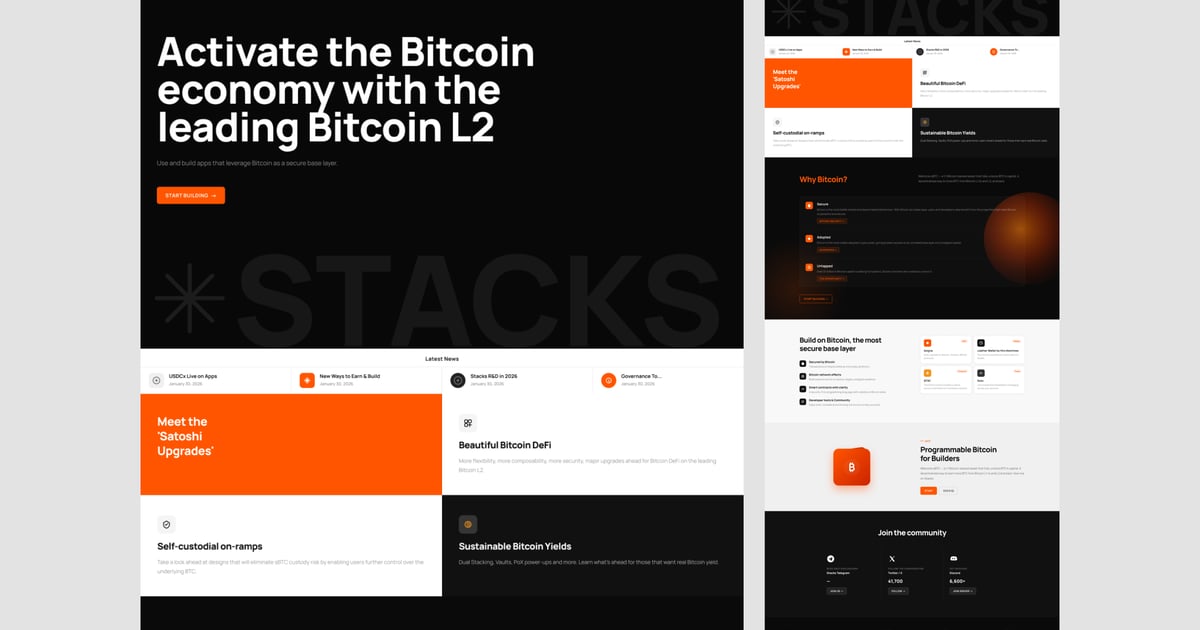 Stacks – 加密货币着陆页