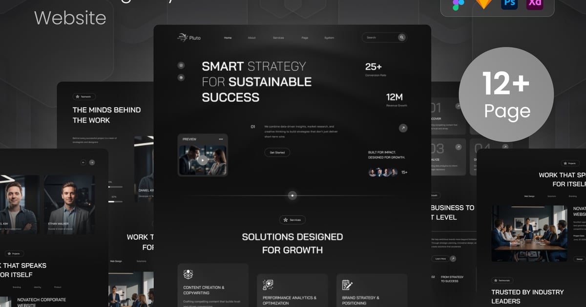 Pluto – 现代代理及商业网站
