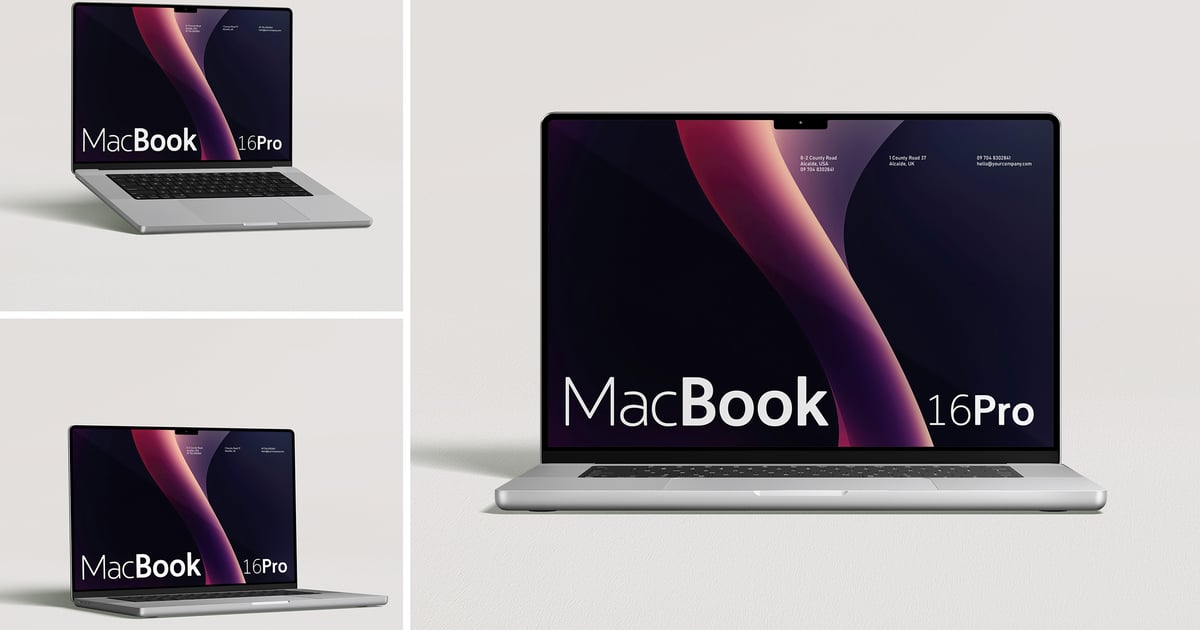 适用于 Macbook 的高质量逼真笔记本电脑模型