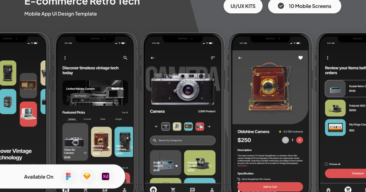 Vintagem – 复古科技电商 UI 套件