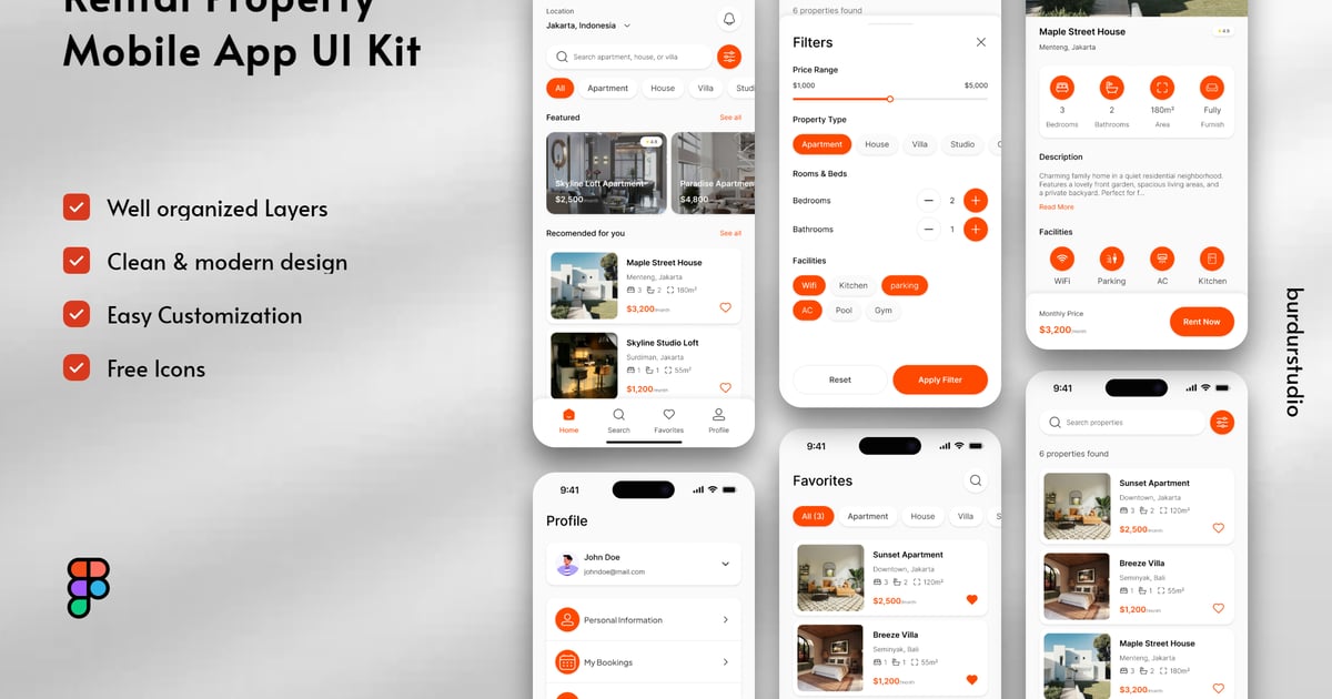 租赁房产移动应用 UI 套件