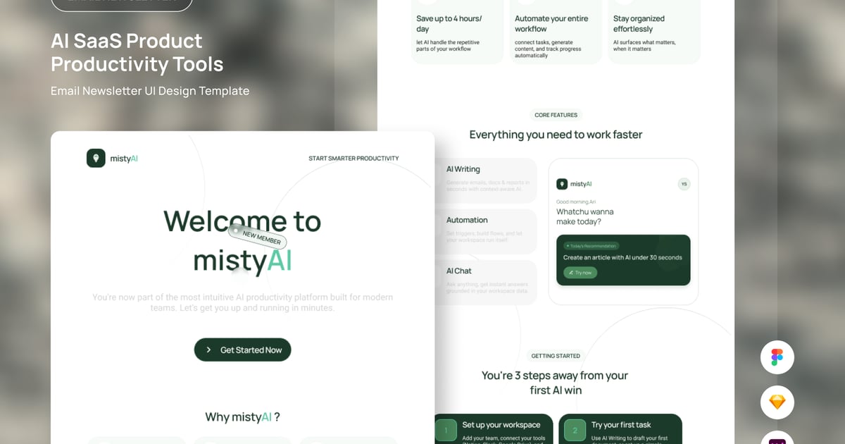 MistyAI – AI SaaS 产品入职邮件