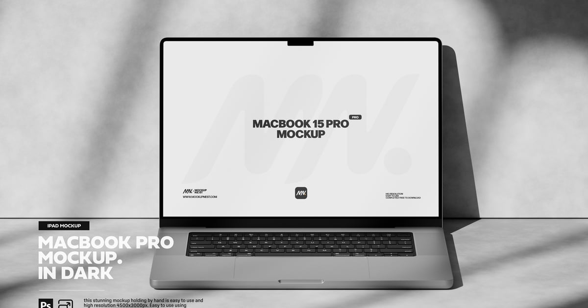 深色系 Macbook Pro 模型