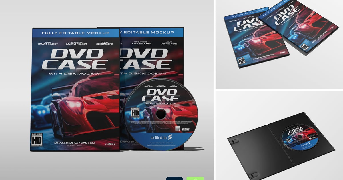 蓝光CD DVD光盘盒模型