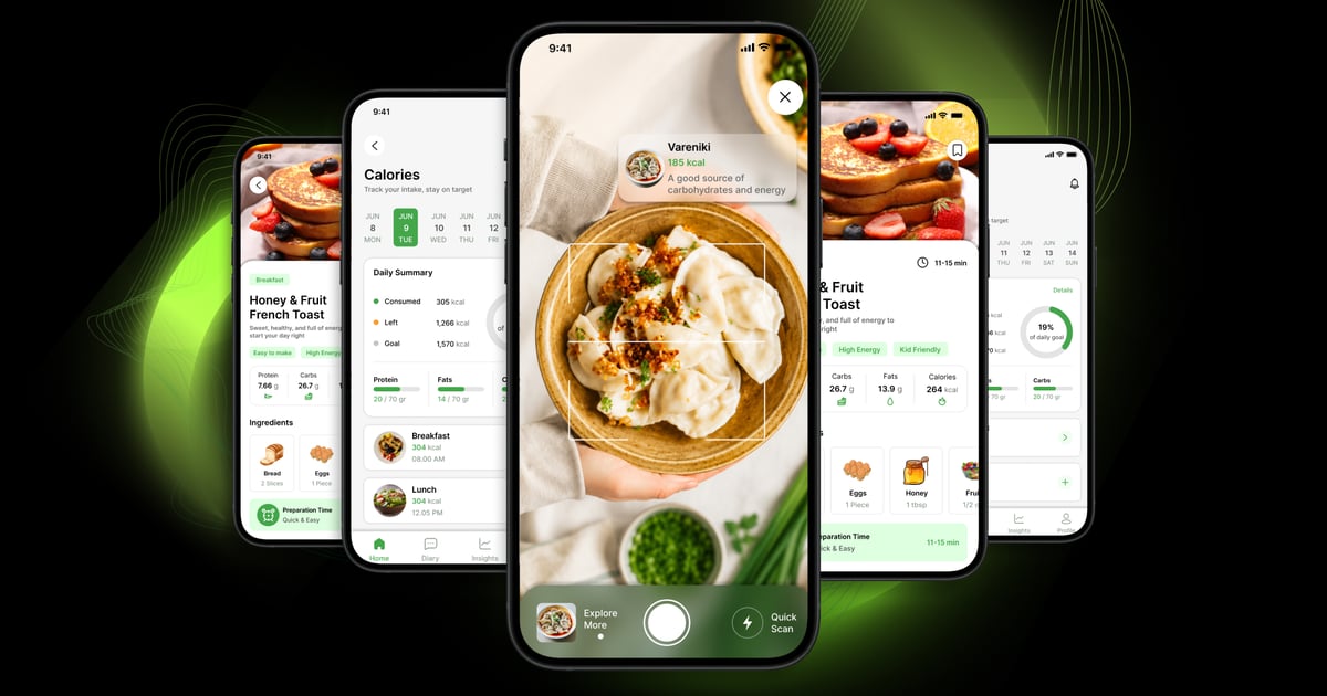 食谱追踪 – 移动应用 UI 套件