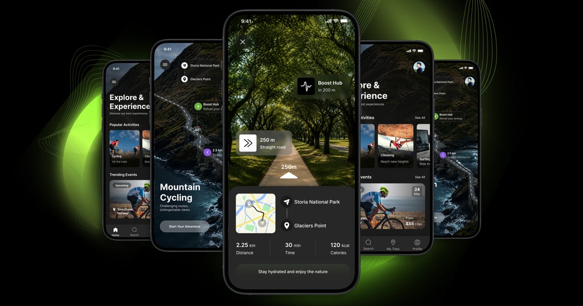 探险旅行 – 移动应用 UI 套件