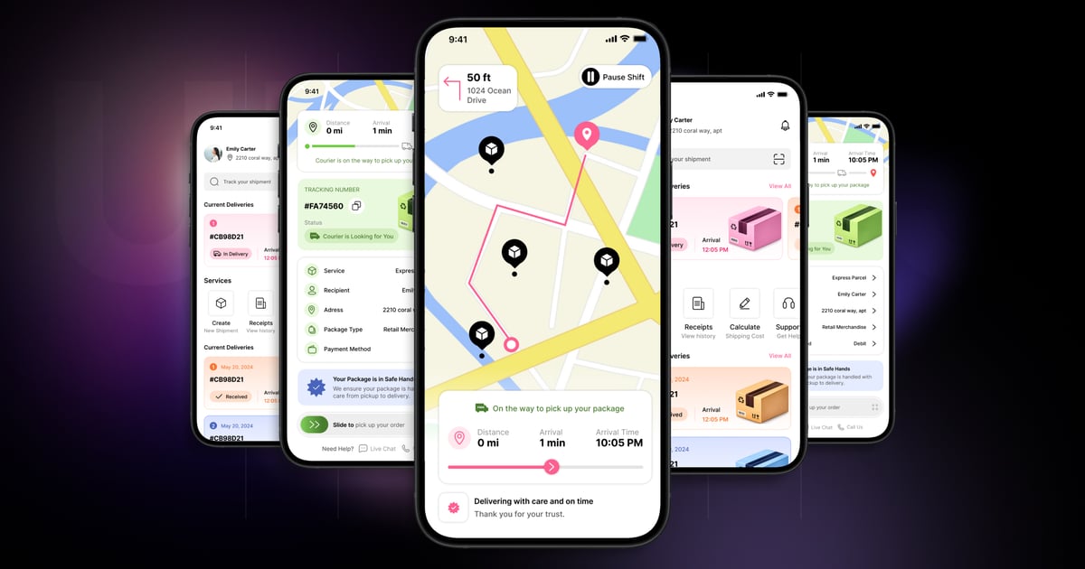 货物追踪 – 移动应用 UI 套件