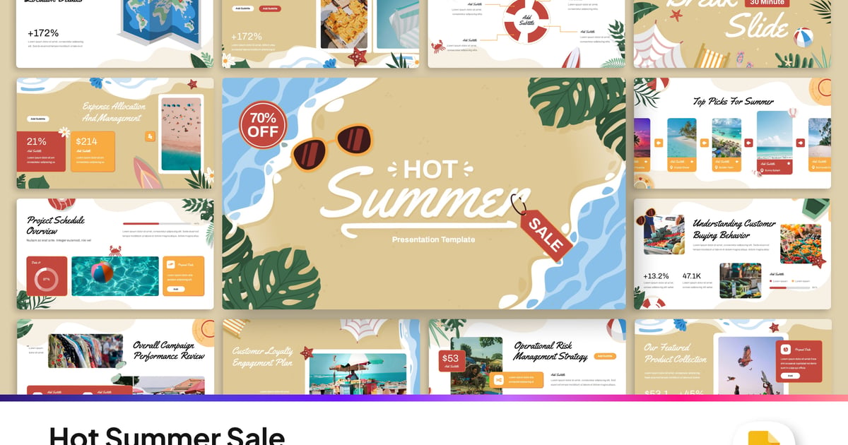 夏季促销活动 Google Slides
