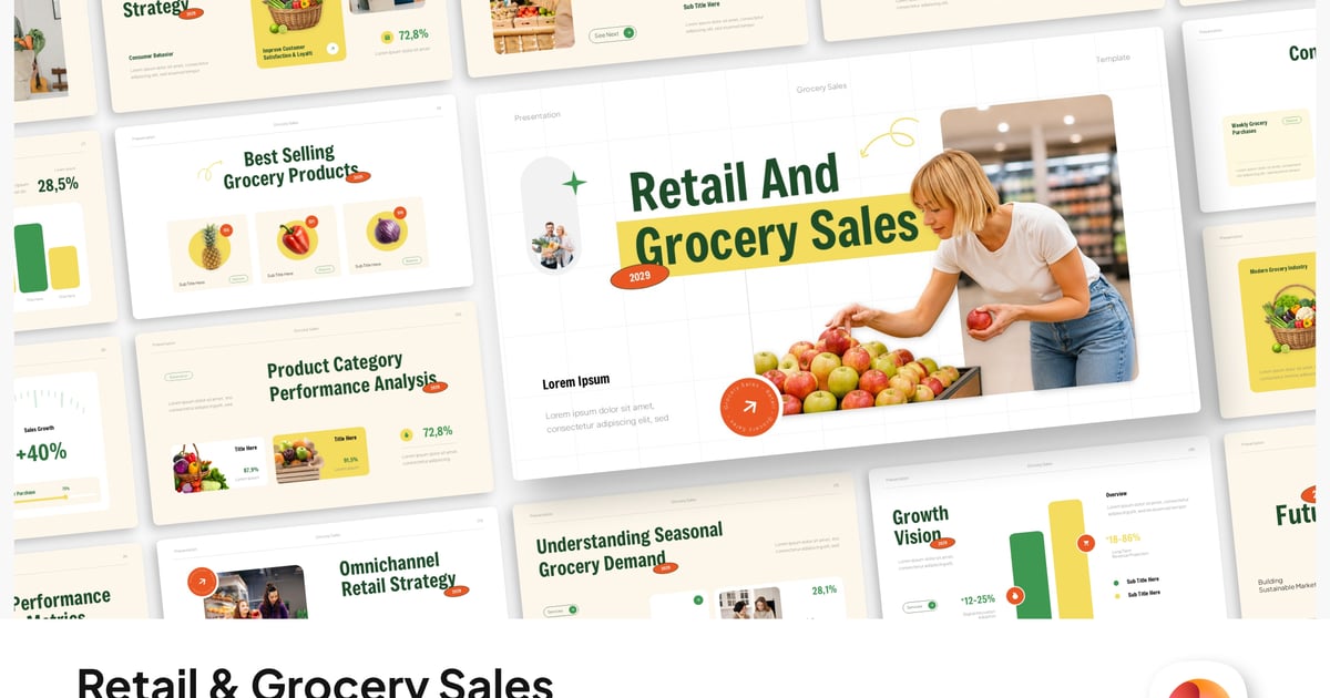 零售和食品杂货销售 PowerPoint