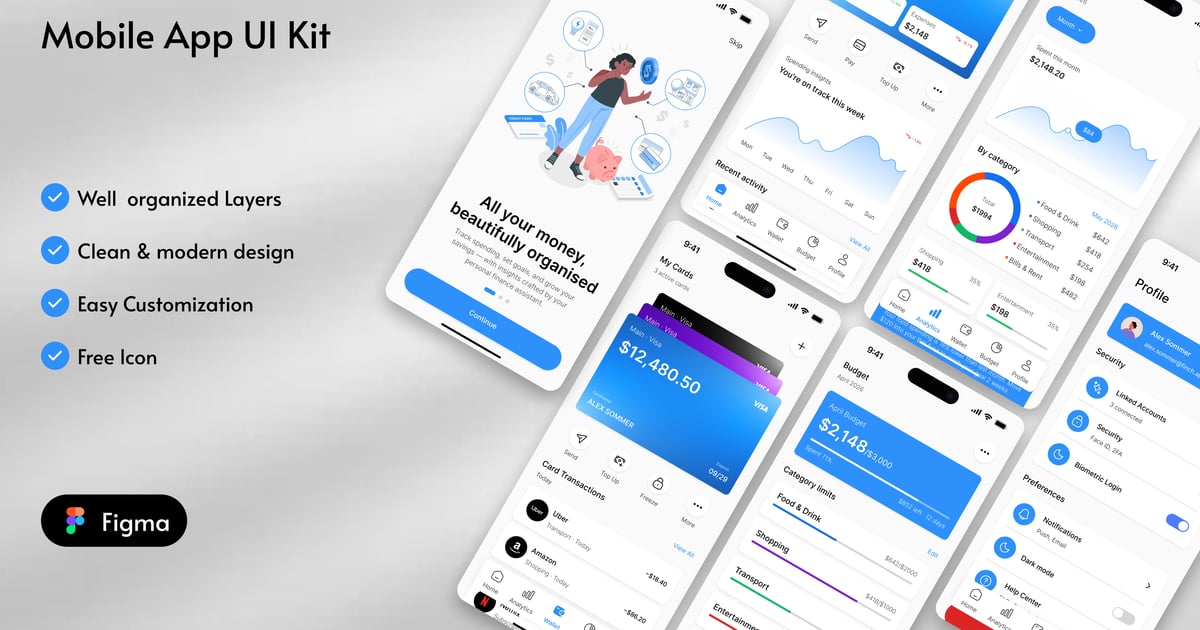 个人理财移动应用 UI 套件