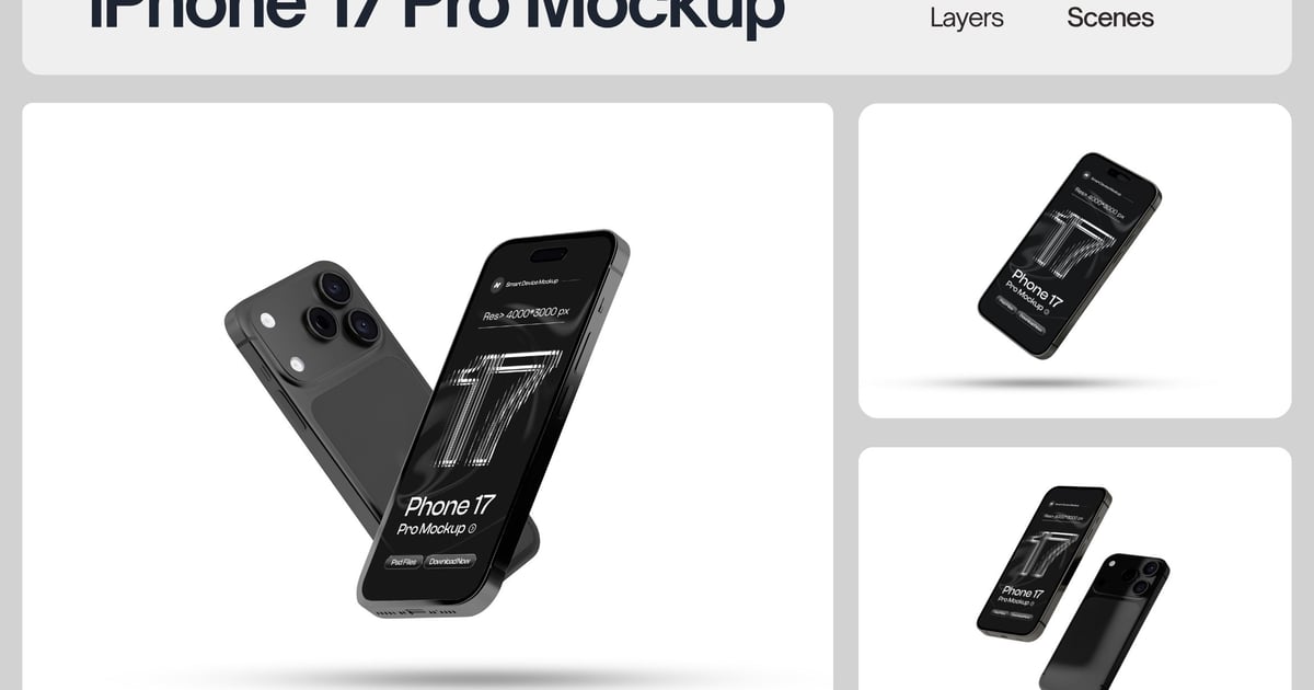 iPhone 17 Pro 智能手机屏幕模型套装